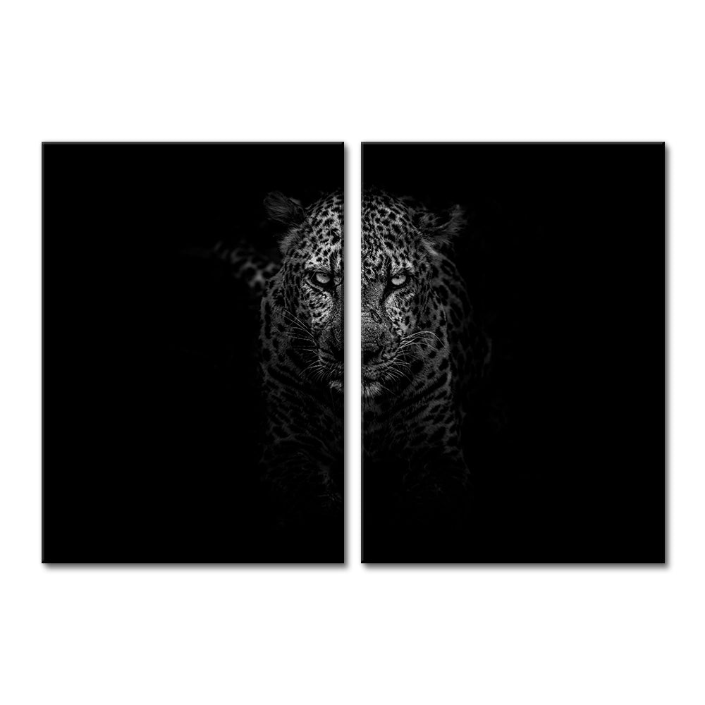 Black & White Leopard Large Wall Art
