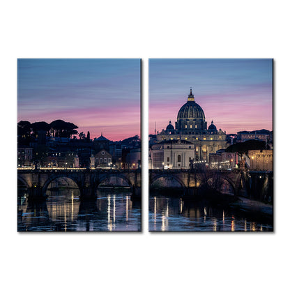 Dawn In Rome Large Wall Art