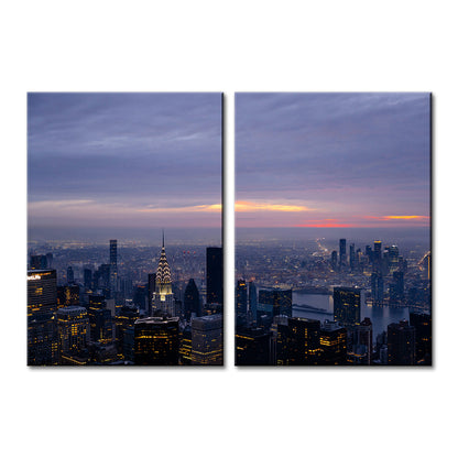 Dawn In New York Large Wall Art