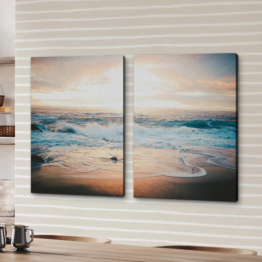 Sunset Over Ocean Wall Art