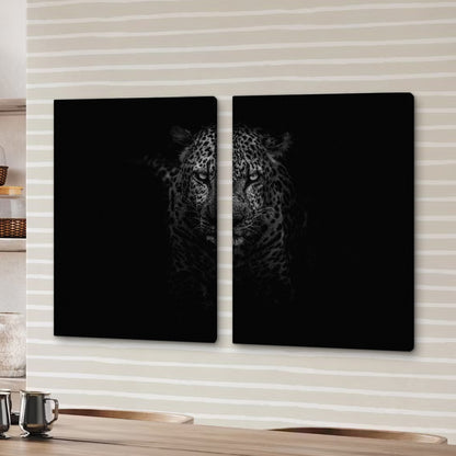 Black & White Leopard Large Wall Art