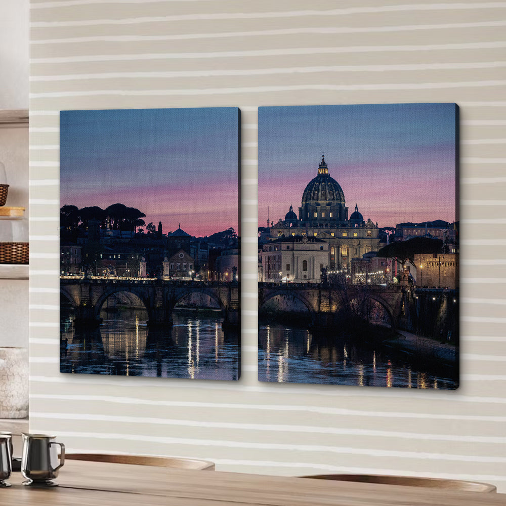 Dawn In Rome Large Wall Art