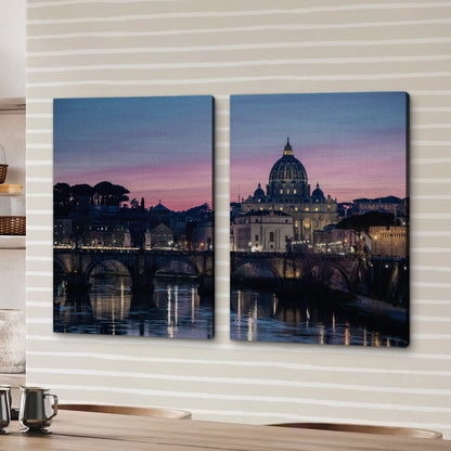 Dawn In Rome Large Wall Art