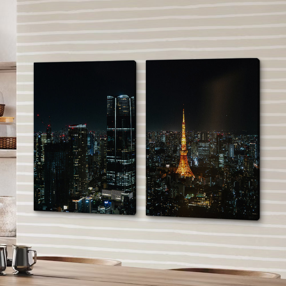 Tokyo At Night Large Wall Art