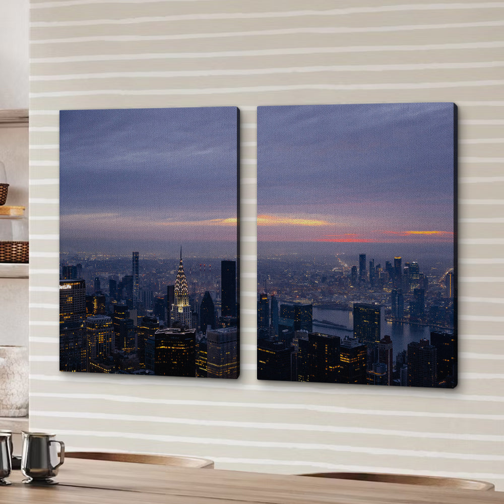 Dawn In New York Large Wall Art