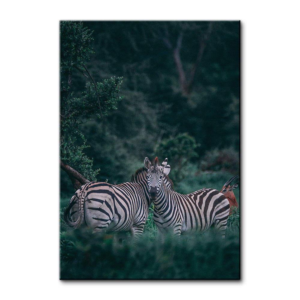Forest Couple Zebra Wall Art