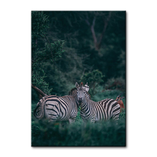Forest Couple Zebra Wall Art
