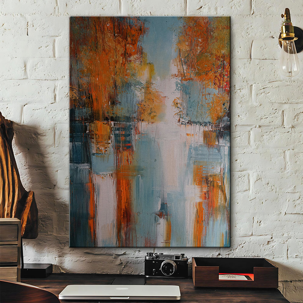 Village In Fall Wall Art