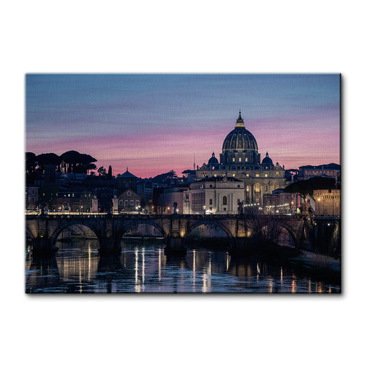 Dawn In Rome Large Wall Art