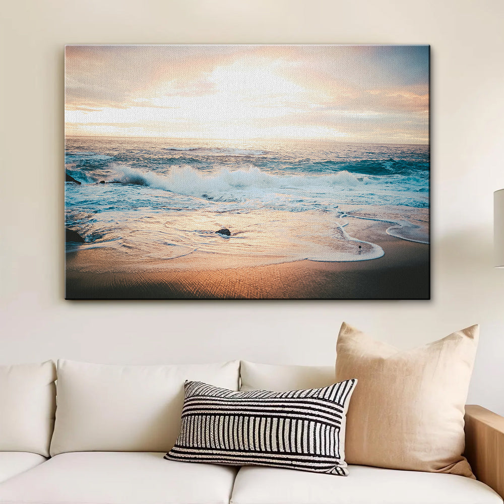 Sunset Over Ocean Wall Art