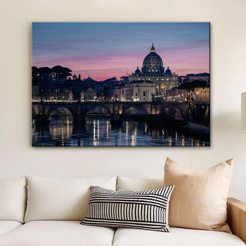Dawn In Rome Large Wall Art