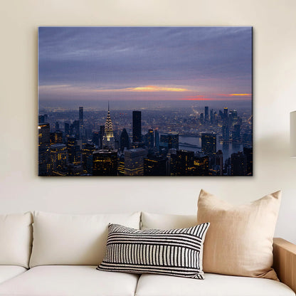 Dawn In New York Large Wall Art