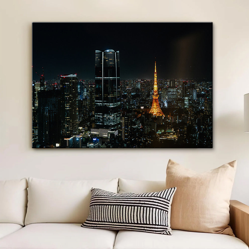 Tokyo At Night Large Wall Art