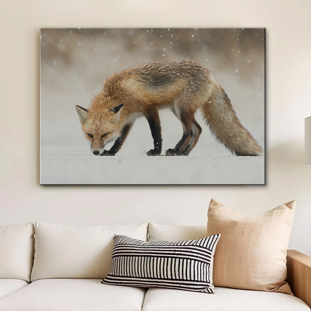 Winter Fox Large Wall Art