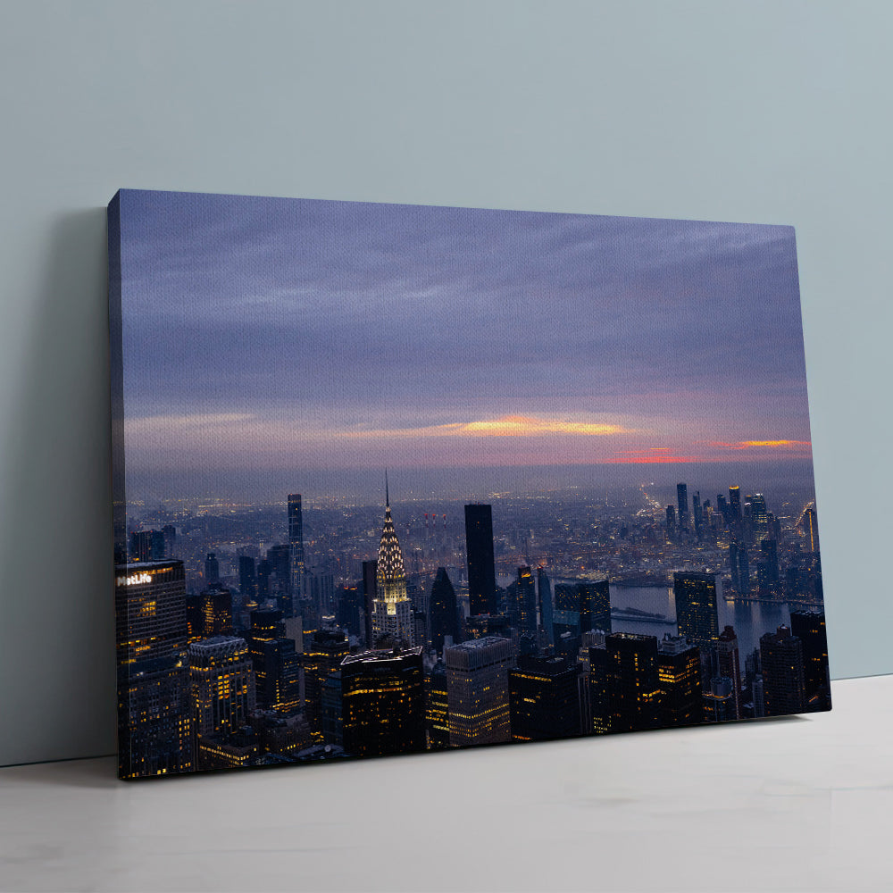 Dawn In New York Large Wall Art