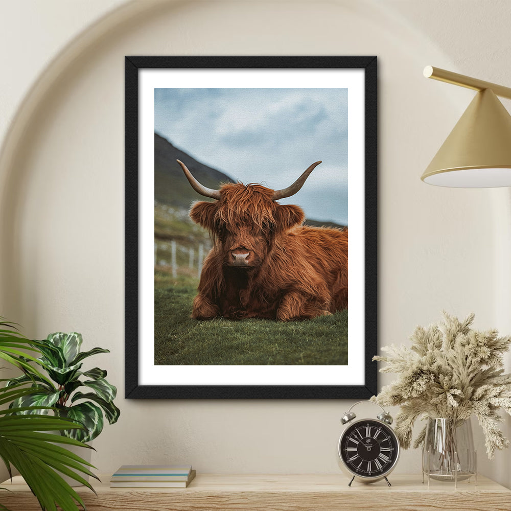 Chill Highland Cow Wall Art