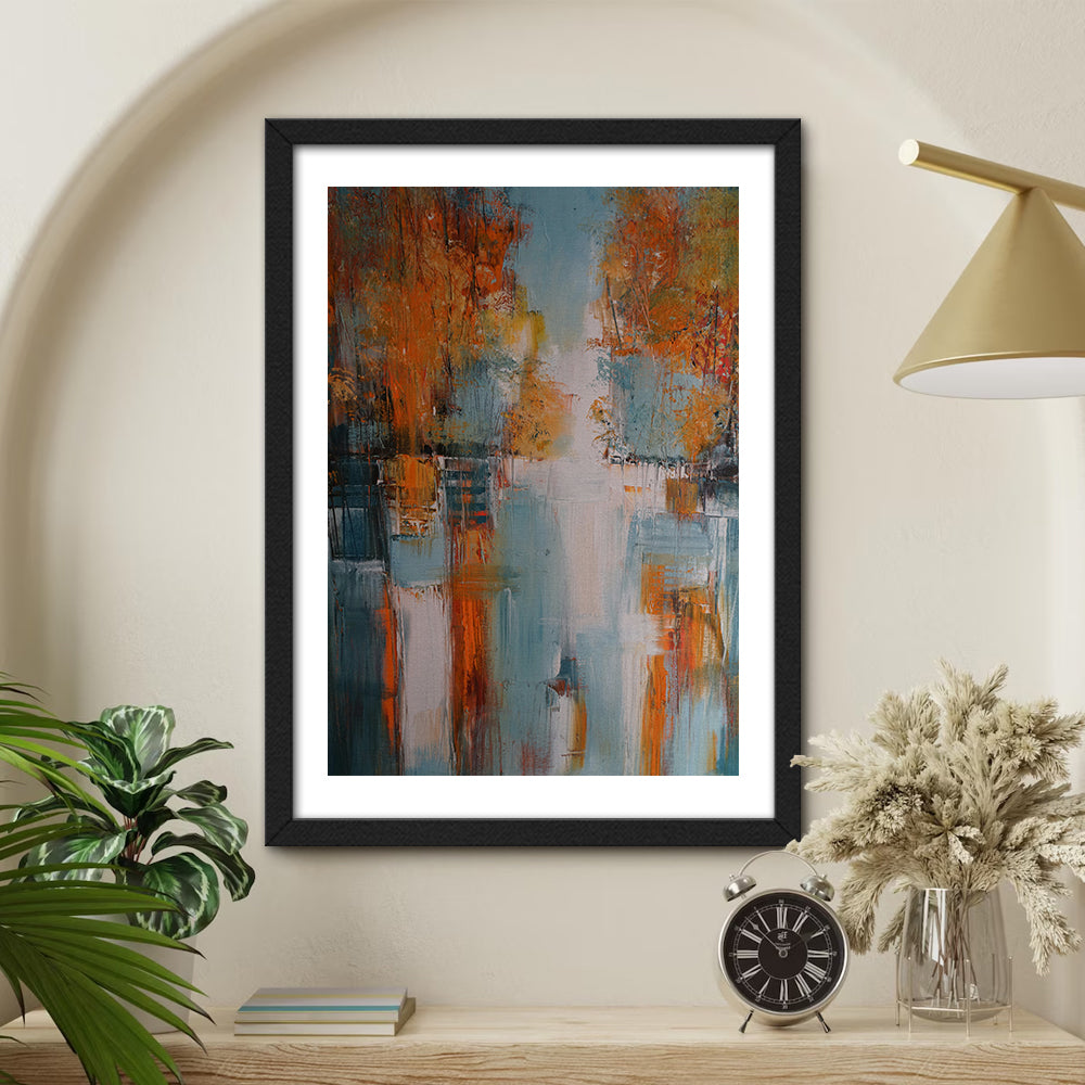 Village In Fall Wall Art