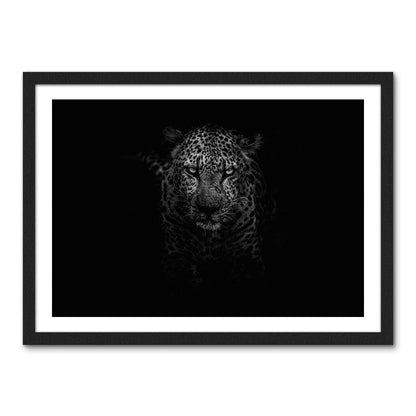 Black & White Leopard Large Wall Art