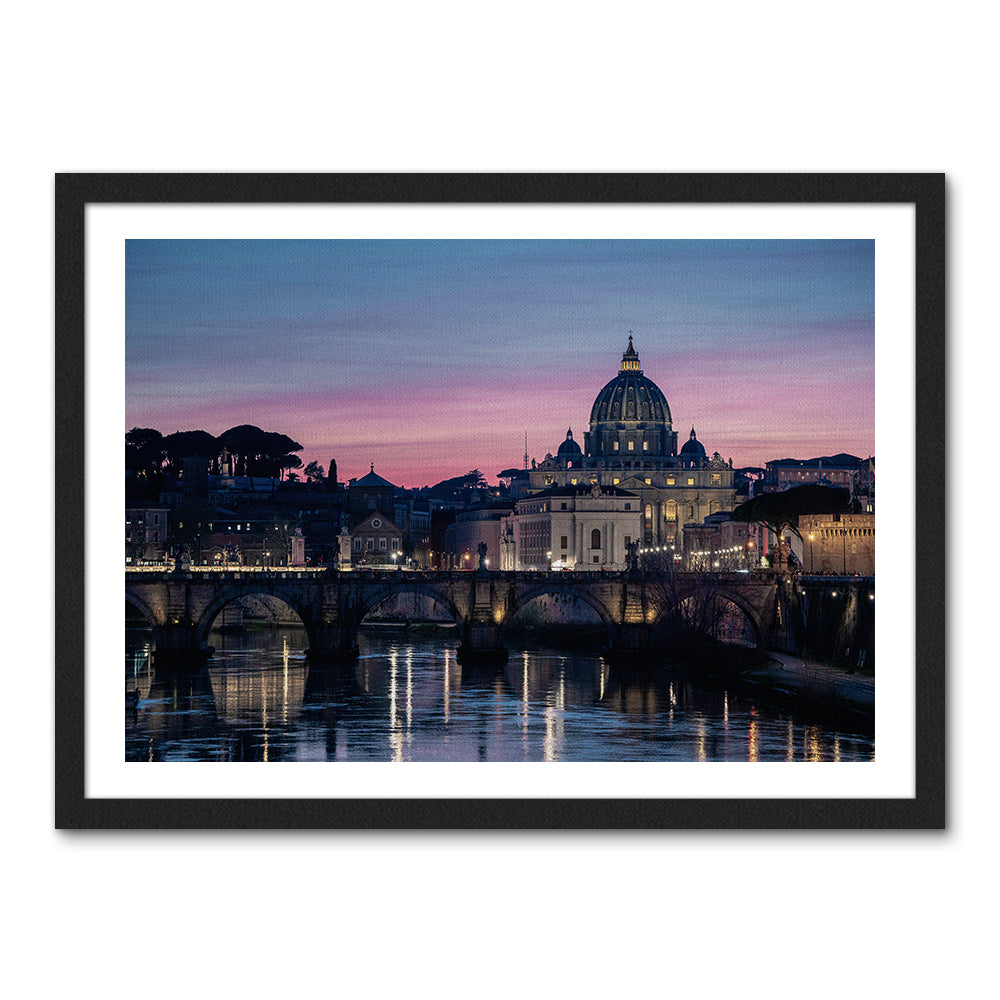 Dawn In Rome Large Wall Art
