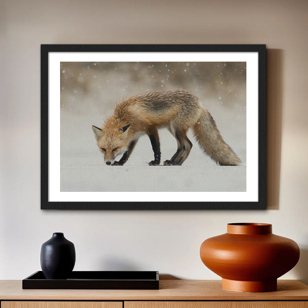 Winter Fox Large Wall Art