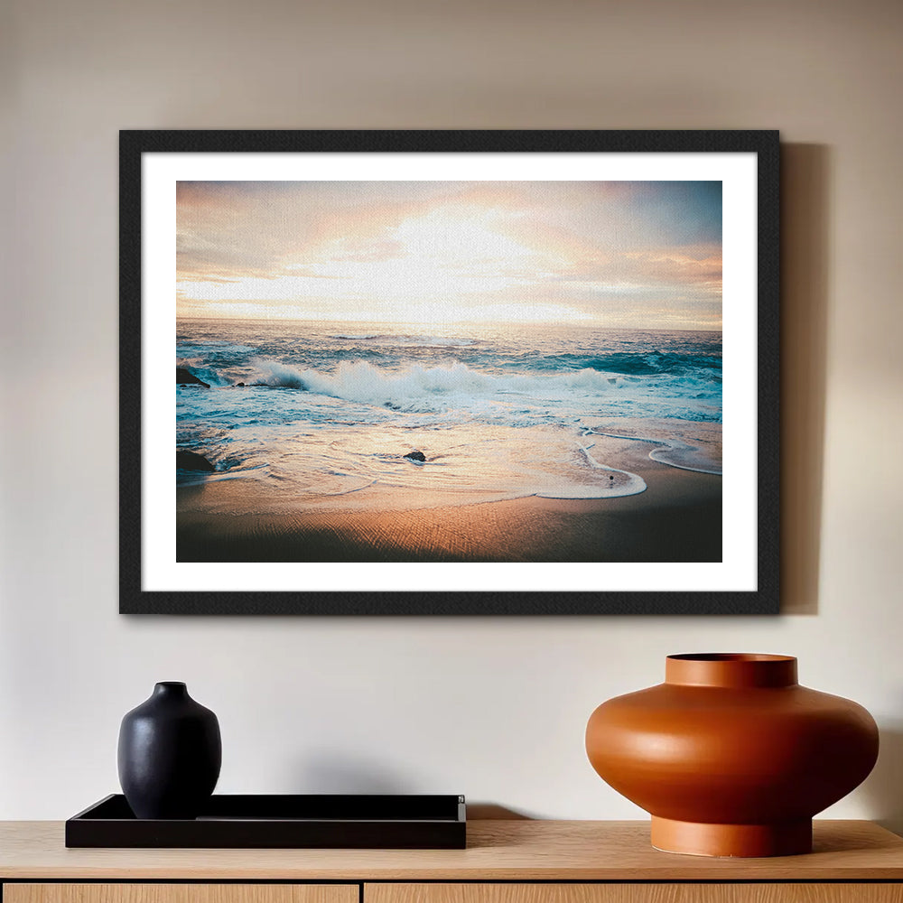 Sunset Over Ocean Wall Art