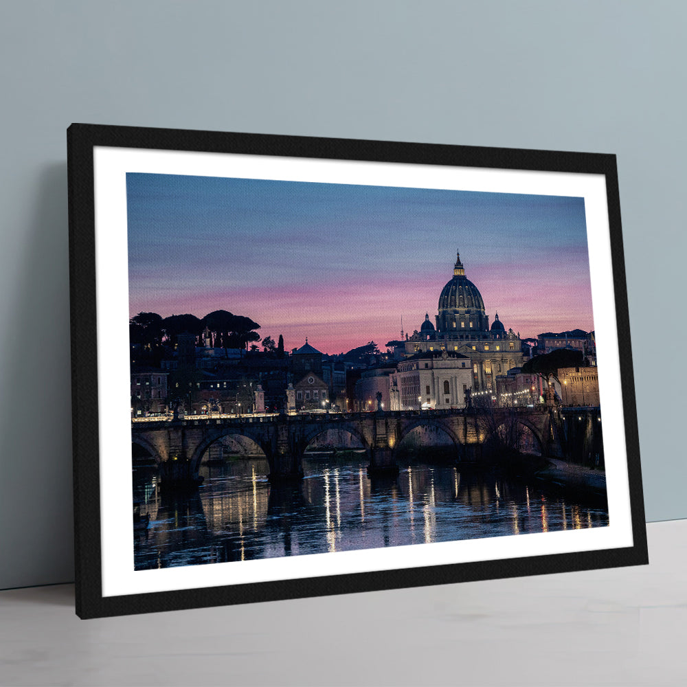 Dawn In Rome Large Wall Art