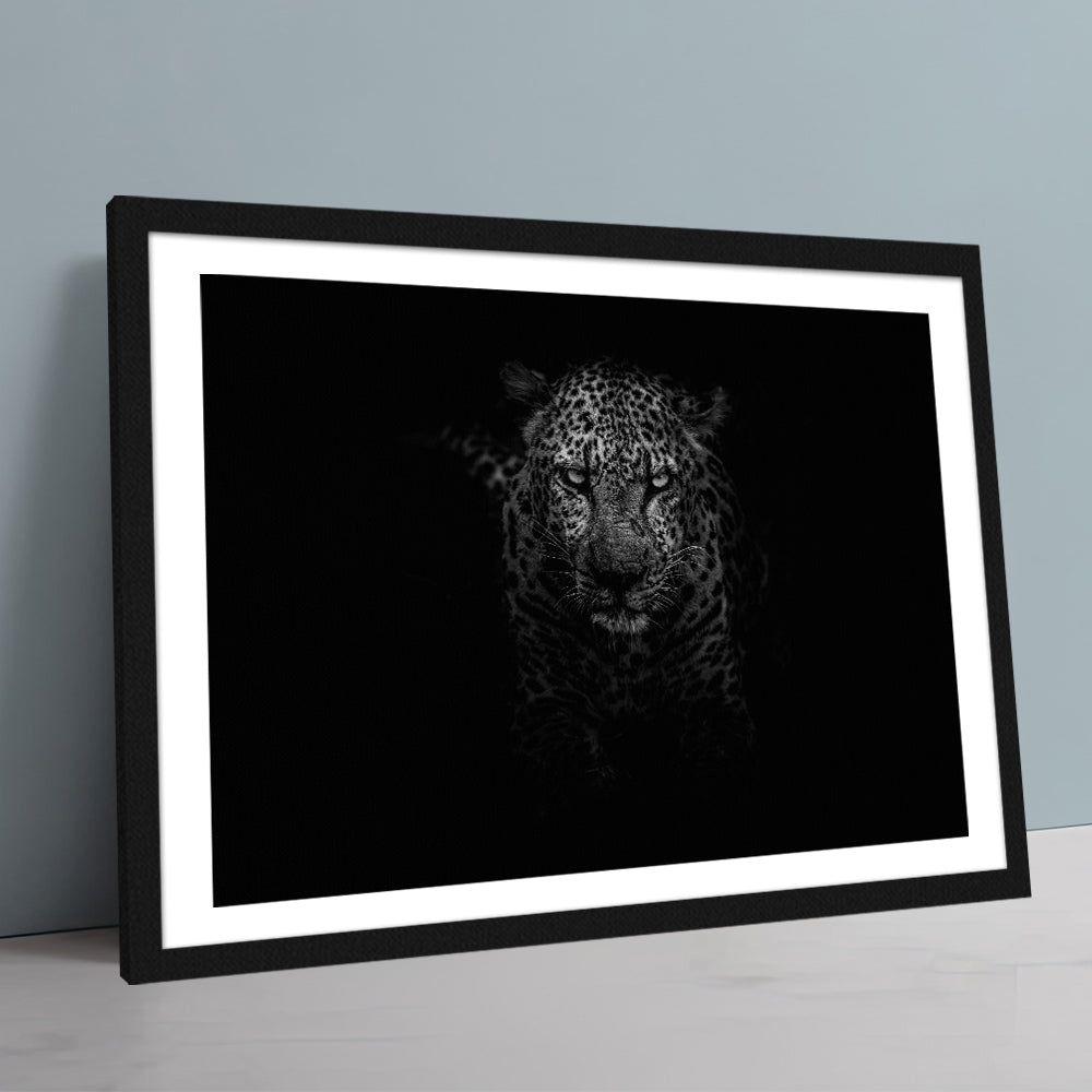Black & White Leopard Large Wall Art