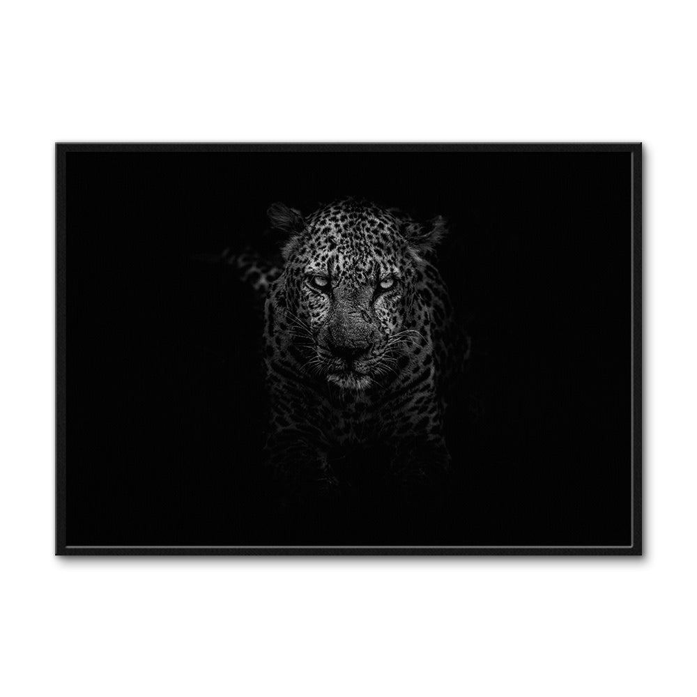 Black & White Leopard Large Wall Art