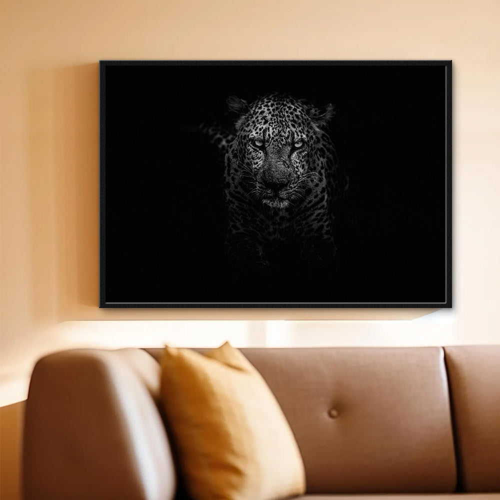 Black & White Leopard Large Wall Art
