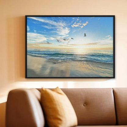 Coastal Beach Sunrise Wall Art