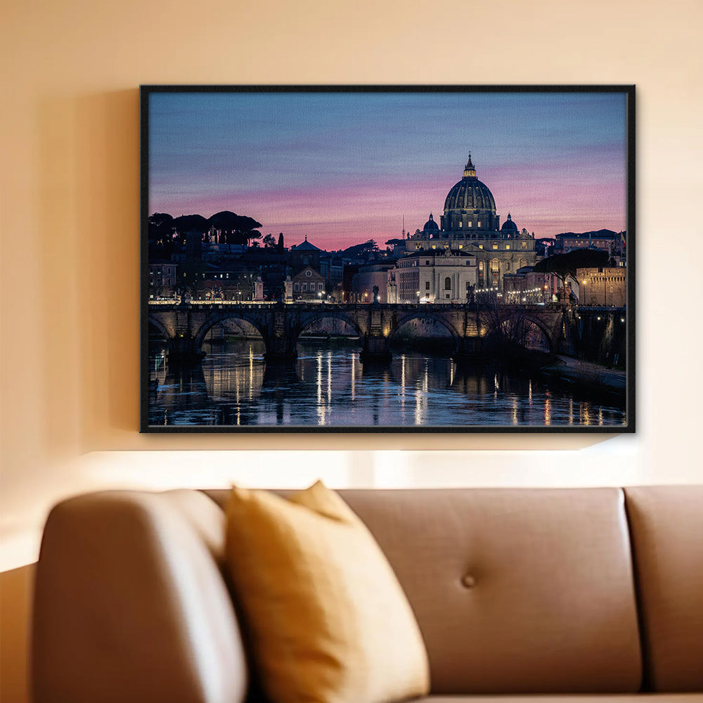 Dawn In Rome Large Wall Art