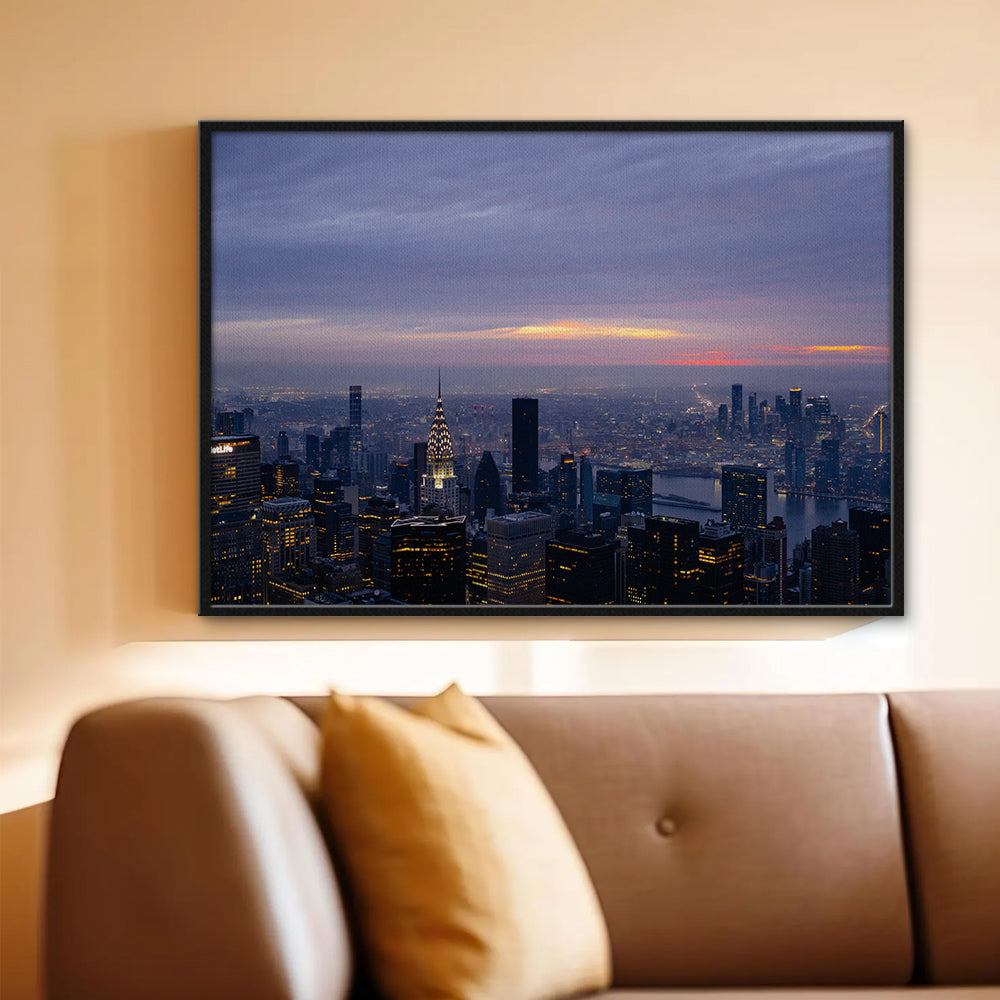 Dawn In New York Large Wall Art