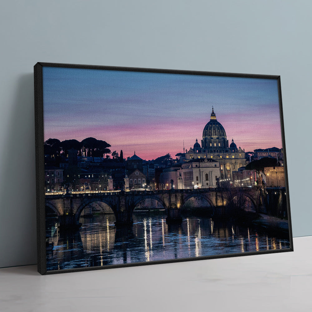 Dawn In Rome Large Wall Art