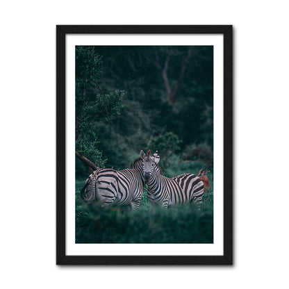 Forest Couple Zebra Wall Art