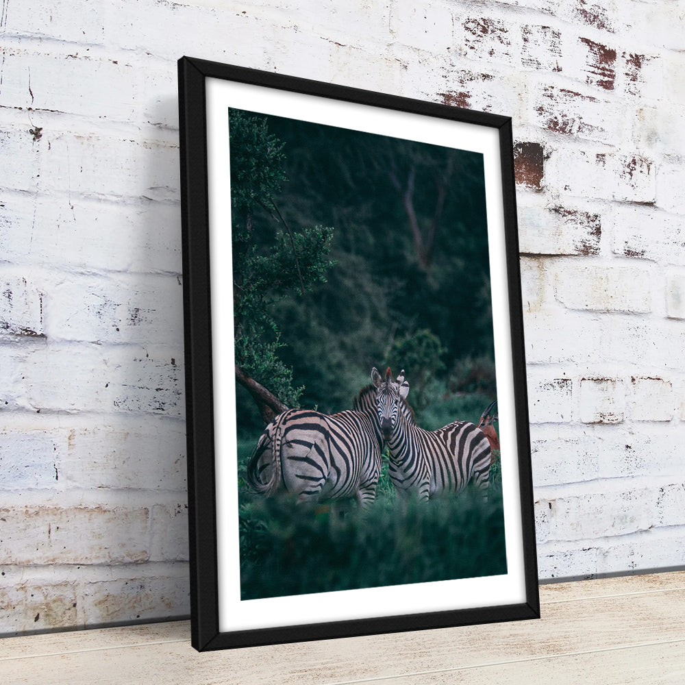 Forest Couple Zebra Wall Art