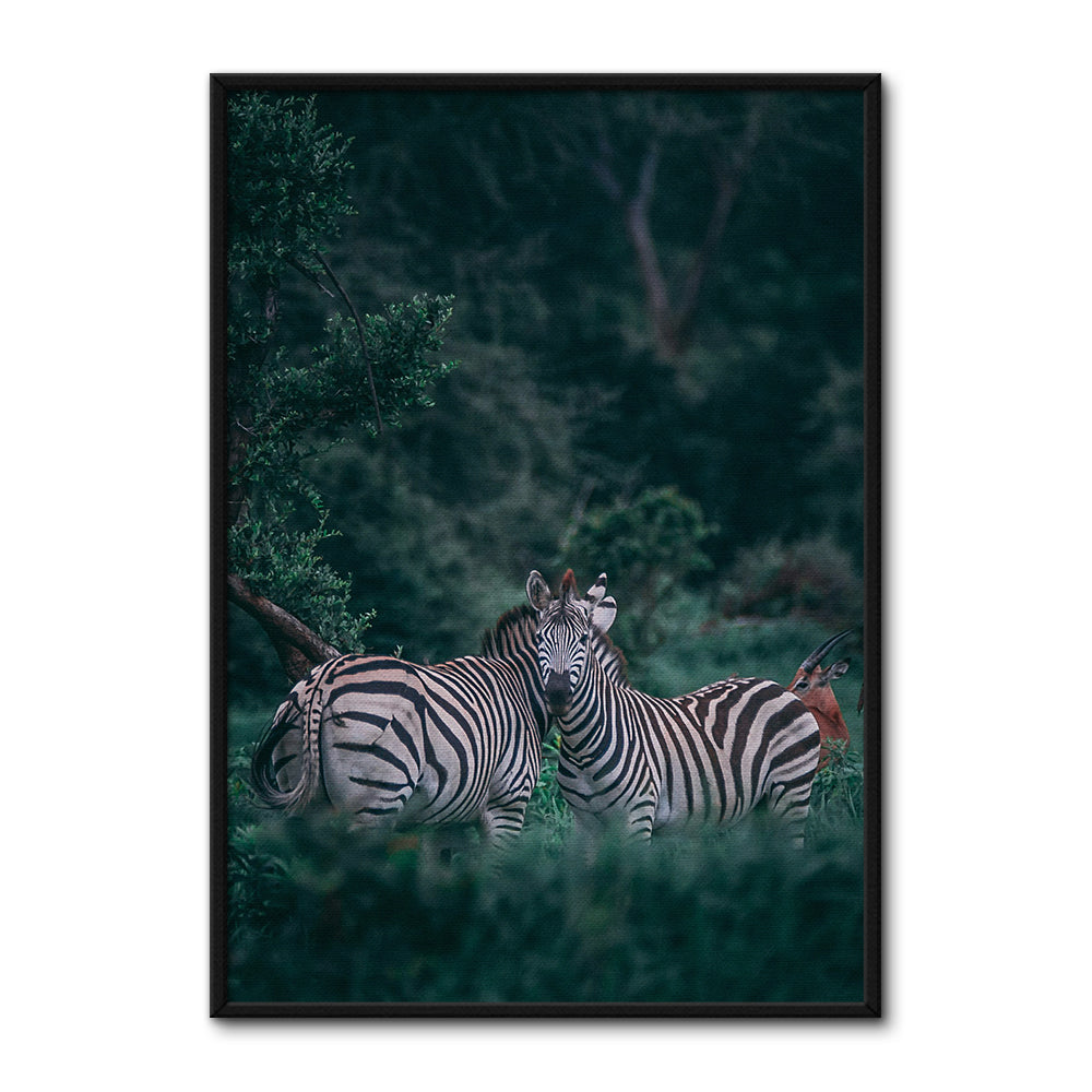 Forest Couple Zebra Wall Art