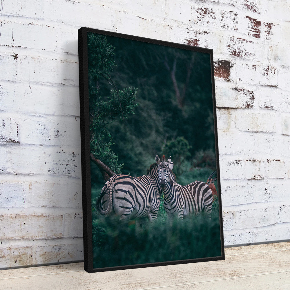 Forest Couple Zebra Wall Art