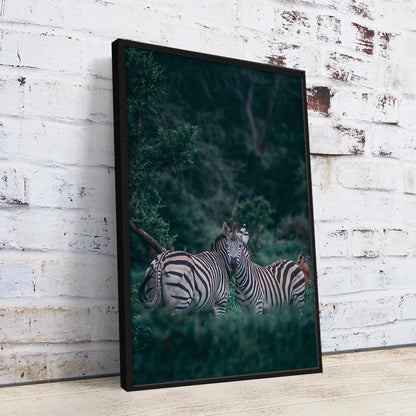 Forest Couple Zebra Wall Art