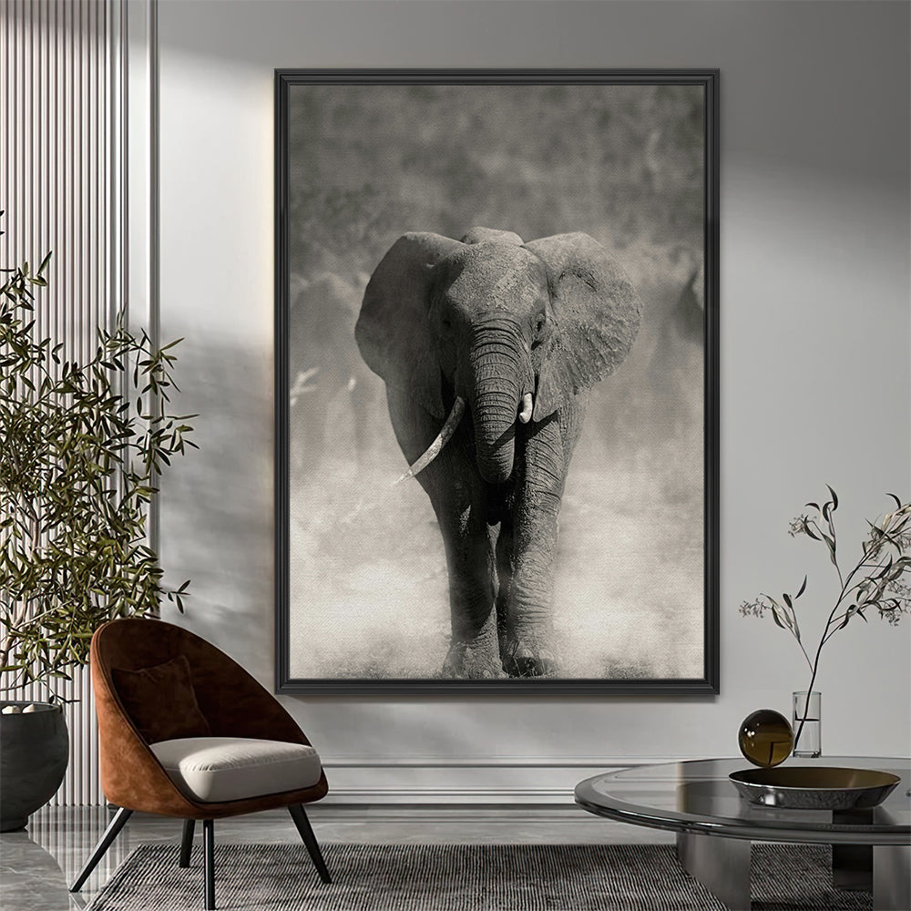 Gray Elephant Wall Art