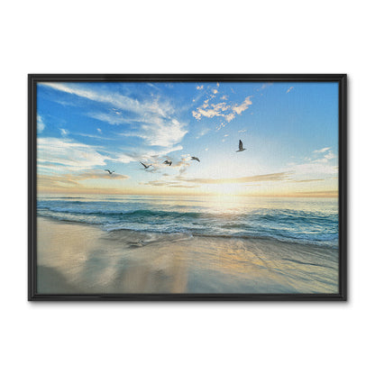 Coastal Beach Sunrise Wall Art