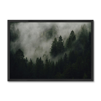 Pine Tree Misty Mountain Wall Art