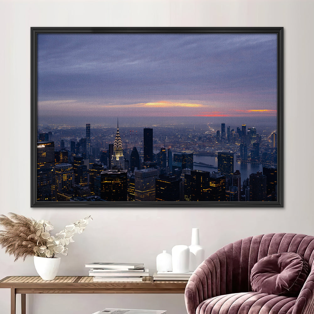 Dawn In New York Large Wall Art