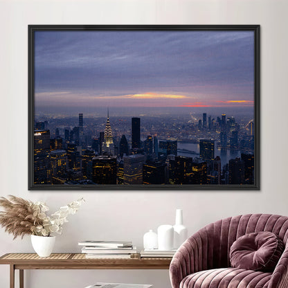 Dawn In New York Large Wall Art