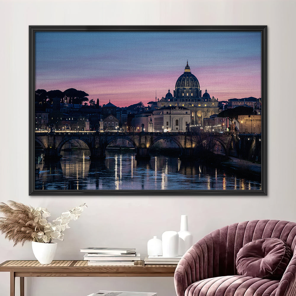 Dawn In Rome Large Wall Art