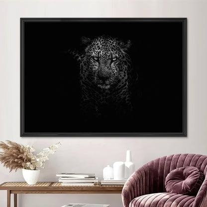 Black & White Leopard Large Wall Art