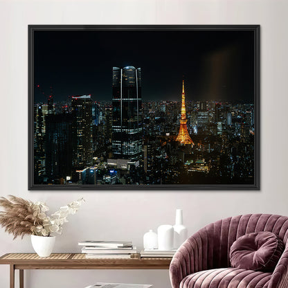Tokyo At Night Large Wall Art