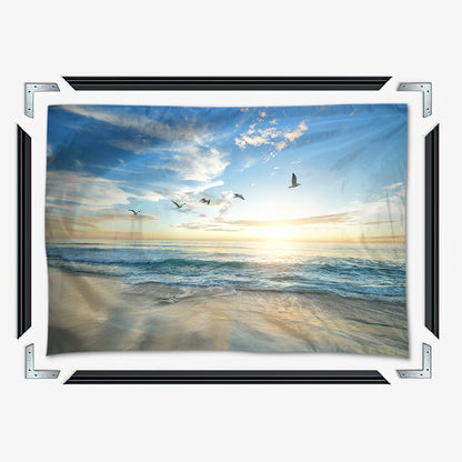 Coastal Beach Sunrise Wall Art