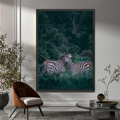 Forest Couple Zebra Wall Art
