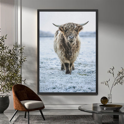 Winter Highland Cow Wall Art