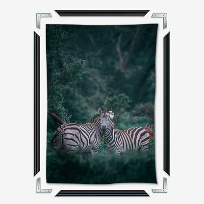 Forest Couple Zebra Wall Art